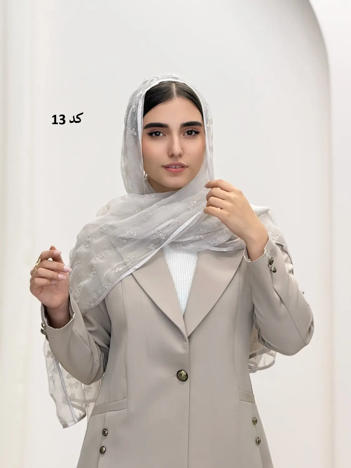 4624-شال حریر پاپیون